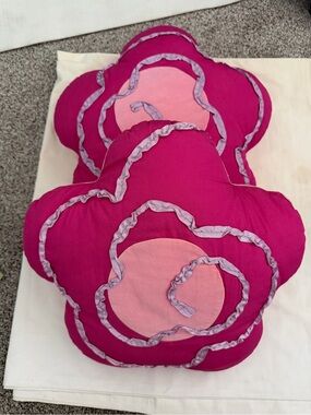 FLOWER PILLOWS- PINK, FUCHSIA AND LAVENDER- SET OF 2- TARGET